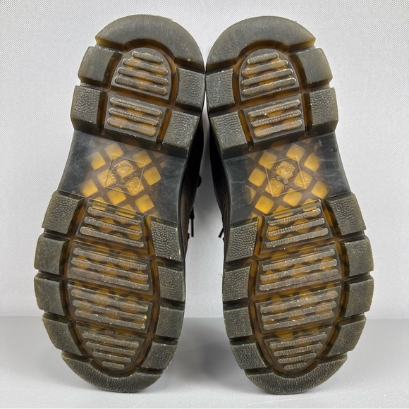 Dr Doc Martens Combs Leather Crazy Horse Boots Women 8 Men 7 Brown AirWair 8 Eye - Picture 9 of 11